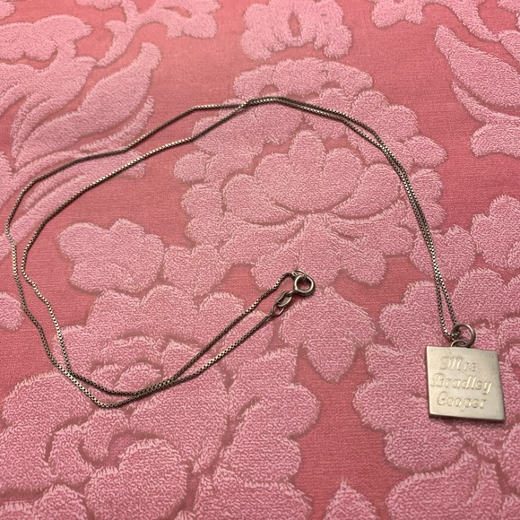Mrs. Bradley Cooper Silver Engraved Necklace! - Picture 4 of 6